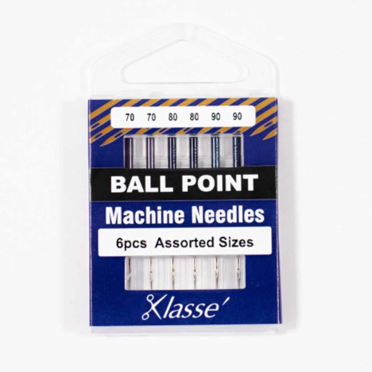 KLASSÉ® -- Ball Point -- Assorted Sizes -- Home Sewing Machine Needles (130/705 H)